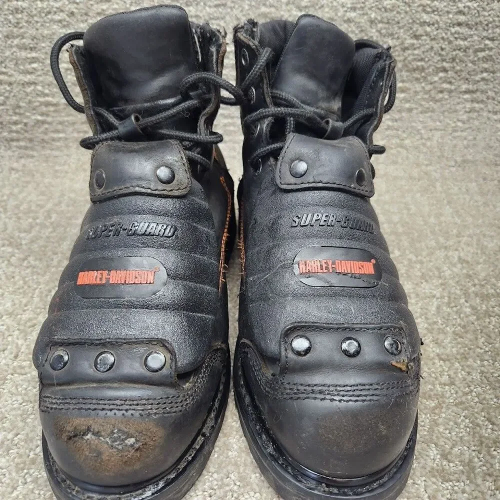 Harley Davidson Super Guard Steel Toe Boots Mens Size 8.5 Durable Waterproof